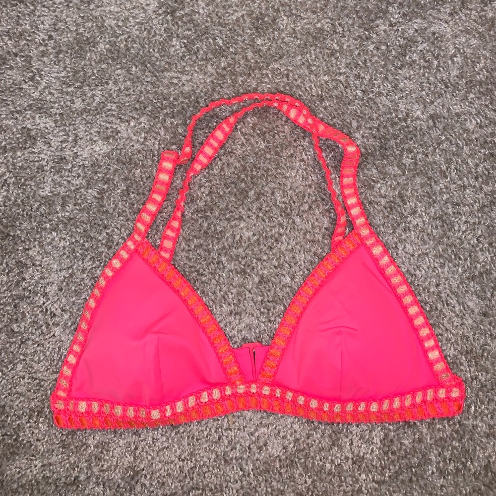 Victorias Secret Pink & Orange Bikini Top size S - Picture 3 of 7